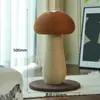 Placa Anti-Arranhões Grande em Formato de Cogumelo Vermelho, Brinquedo Durável e que Não Solta Fiapos para Afiar as Garras, Estrutura de Escalada Vertical Pequena para Gatos com Corda de Cânhamo