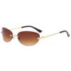 Gafas de Sol Sin Marco Ultraligeras Y2K Europeas y Americanas para Mujer, de Moda para Rostro Pequeño, Forma Cóncava, Retro Ojo de Gato Sexy de Alta Gama