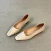 Versión de piel~Zapatos Mary Jane de punta cuadrada francesa para mujer, nuevo modelo 2026, sin cordones, zapatos cómodos y versátiles para mujer