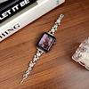 Adequado para applewatchs7s8 geração Apple Watch iwatch6SE2 nicho design pulseira de metal diamante