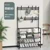 Estante cruzado para zapatos y sombreros en stock, zapatero multicapa sin taladro, estante de almacenamiento para entrada, muebles para el hogar y el dormitorio, almacenamiento para dormitorios
