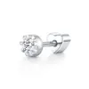 MODIAN Aretes de Cartílago para Oreja con Hilo Corazón de Plata de Ley S925 Moissanita Ultra Brillante para Hombres y Mujeres Estilo Dulce Fresco Pendiente Pequeño