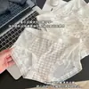 Panty de seda de hielo color blanco lechoso de tiro medio estilo francés, fresco al tacto, amigable con la piel, semitransparente, sexy, cómodo, ligero, de cobertura total para mujer, estilo triángulo