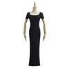 Vestido Spice Girls Infantil Primavera y Otoño 2025 Nuevo Ajustado Sexy de Bolsillo Cadera Vestido Largo de Manga Corta Temperamento Hermana Real Estilo Ligeramente Maduro