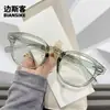 81117 Armazón de Gafas Estilo Nuevo Retro Artístico Cara Pequeña Lisas Anti-Luz Azul Estilo Coreano Hombres y Mujeres con Miopía