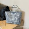 Bolsa Feminina Grande Capacidade Fashionável Tendência 2026 Novo Estilo Elegante Bolsa de Ombro Color-Blocking Bolsa Tote para o Dia a Dia Grande