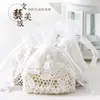 Bolsa de Algodón Blanca con Cordón 10X14 Hoja para Joyería Regalos, Venta al por Mayor de Fábrica Bolsita Creativa con Lazo de Cordón