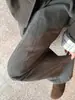 Pantalones Casuales de Pierna Ancha Color Gris Oscuro para Mujer, Nuevo Estilo de Primavera, Tallas Grandes, para Figuras Petites, de Cintura Alta, Corte Holgado, Adelgazantes, Pantalones Curvos