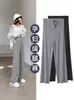 Verano 2026 Nuevos Pantalones Largos Negros de Maternidad para Mujer Pantalones Casuales Pantalones de Maternidad Delgados Que No Presionan el Vientre