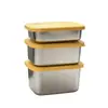 ¡Guau! Caja de Almacenamiento de Acero Inoxidable de Grado Alimenticio, Apta para Microondas, Hermética, Adecuada para que los Trabajadores de Oficina Lleven Comidas, y Puede Guardarse en el Refrigerador