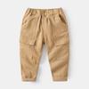 Pantalones para niños al por mayor 2024 nuevos pantalones casuales para niños pantalones estampados de bebé coreano marea una generación de cabello