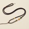 Collar de piedra ojo de tigre cuerda colgante hecho a mano cuerda colgante jade valiente cuerda colgante de jade cuerda tejida a mano cuerda de juego de texto