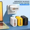 Cargador Multipuerto Transfronterizo de 240W Doble USB + 3 Puertos PD Adecuado para Teléfonos Móviles Apple y Huawei Cabezal de Carga Rápida Inteligente