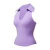 Colete Esportivo Transfronteiriço para Mulheres, Roupa de Tênis, Sem Mangas com Bojos, Decote em V, Gola Reversível, Top de Corrida Fitness Justo de Secagem Rápida