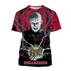 Camiseta Estampada Digitalmente 3D de la Película de Terror "Persiguiendo Almas Fantasmales" para Hombre y Mujer de Manga Corta 2024 Venta Caliente Transfronteriza