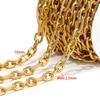 Corrente lateral de aço inoxidável com corrente cruzada, faça você mesmo, corrente de fio banhada a ouro 18k, acessórios de colar de joias da moda europeia e americana