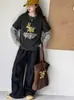 Conjunto de Sudadera de Dos Piezas para Niñas Primavera y Otoño 2026 Nuevo Estilo para Niñas Mayores, Conjunto de Dos Piezas con Pantalones Cargo Holgados Tendencia