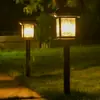 Nova Lâmpada de Rua com Sensor de Corpo Humano Solar para Pátio Externo Iluminação de Rua Lâmpada de Rua Tungstênio Econômica de Energia para Jardim Externo