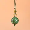 Colgante de calabaza lacada estilo chino tradicional con borlas, llavero, artículo decorativo, cuentas de oración, accesorio para cadena de teléfono