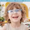 Gafas de teléfono móvil anti-luz azul para niños con montura TR transparente, gafas planas con protección contra luz azul para niños YKF8500