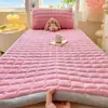Colchón para dormitorio estudiantil de terciopelo de leche Clase A, acolchado y cálido, adecuado para otoño e invierno, con vellón añadido, universal para literas superiores e inferiores, sobrecolchón suave