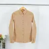 Camisa de Color Sólido para Mujer 2024 Nueva Moda Manga Larga Ajustada Sencilla Elegante Versátil Cuello Camisero Camisa para Mujer