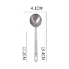 Colher Medidora de Aço Inoxidável 304 Grau Alimentício para Assar Temperos Colher Medidora de Cabo Curto Balança Colher Medidora de Pó de Frutas Grãos de Café