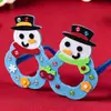 Gafas temáticas navideñas, kit de manualidades DIY de tela no tejida para niños, adecuado para fiestas de jardín de infantes, accesorios para fotos y decoraciones