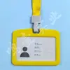 Porta-Cartões Horizontal de Silicone com Cordão para Crachás de Eventos, Cartões de Identificação de Empresas, Cartões de Identificação de Estudantes, Crachás e Cartões Bancários