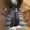 Estilo de calle americano, lavado degradado, pantalones de mezclilla de moda para hombre, nueva colección primavera/otoño, corte holgado, pierna recta, pantalones largos de pierna ancha