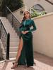 Nuevos Productos 2022 Ebay Amazon Transfronterizo Ropa Femenina Europea y Americana Terciopelo Coreano Cuello Alto Sexy Vestido de Noche