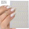 Transfronteiriço hot ins adesivos de unhas linha de relevo preto francês metal linha adesivos adesivos de unhas lote misto