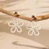 Brincos de Flor Estilo Férias Boêmio para Mulheres, Brincos de Ráfia Trançada Tendência Nicho, Acessórios de Orelha Exagerados Atacado
