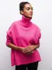 050 Ropa de Otoño e Invierno para Mujer Europea y Americana Nuevo Suéter de Cuello Alto de Amazon Suéter Holgado Ruso Transfronterizo Estilo Europeo y Americano