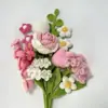 Producto Terminado: Ramo de Flores Simuladas Tejido a Mano, Flores de Hilo de Girasol, Tulipanes, Flores de Regalo para Mejores Amigos, Amantes, Día del Maestro