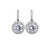 Pendiente de plata de ley S925 Pendientes de moda coreana Pendientes para mujer Joyería Incrustación de circonita de grado AAA Chapado en platino Venta directa de fábrica