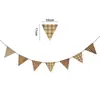En stock Color Bandera Triángulo de Madera Cadena de Banderas Bandera de Feliz Cumpleaños Fiesta de Boda Banner Colgante Accesorios para Fotos de Bebé