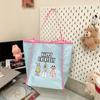 Bolso de Lona Estilo Nuevo Estilo Ins Bolso de Hombro Versátil Gran Capacidad Dibujos Animados Nylon Doble Cara Trasera Lona Bolso Tote para Viajes