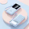 Carregador Portátil 3C Certificado Super Rápido Transfronteiriço com Cabo, Grande Capacidade de 20000 mAh, Fonte de Alimentação Móvel Compacta e Portátil