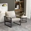 Silla de Negociación Estilo Nórdico para Uso en Casa en Sala de Estar, Dormitorio, Oficina, Sofá Perezoso de Hierro Forjado, Silla de Lujo Ligero, Sillón Individual