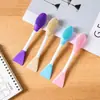 Cepillo de doble cara transfronterizo, silicona, para mascarilla facial de barro, limpieza de poros, salón de belleza, raspador manual, brocha para aplicar