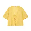 Comércio Exterior Transfronteiriço Atacado 2026 Novo Estilo Europeu e Americano Moda Feminina Casual Solto Bordado Vazado Conjunto de Top e Shorts