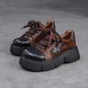 Jiezu 2025 Otoño e Invierno Nuevo Estilo Francés Preppy Zapatos Planos Bajos para Mujer Suela Gruesa Con Cordones Ligeros Casual Moda Versátil