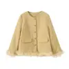 Chamarra Acolchada de Algodón Estilo Chanel de Tweed de Lana para Mujer, Nuevo Modelo de Invierno, Lujosa y Cálida, Elegante Top 413852