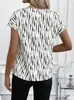 Europeo y Americano Nuevo Transfronterizo Amazon Estación Independiente Exportación Otoño 2025 Popular Cuello Redondo Estampado Holgado Tops para Mujer