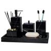 Conjunto de Banheiro de Mármore Escandinavo de Alto Padrão Banheiro de Luxo Acessível Conjunto de Lavatório para Banheiro Decorações de Quarto Modelo de Hotel