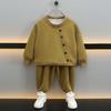 Conjunto de Ropa Elegante para Niños 2026, Primavera y Otoño, Conjunto de Dos Piezas de Sudadera y Pantalón de Chándal a la Moda y Genial para Niños Pequeños