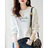 Sudadera Casual Versátil de Moda Trendy Holgada Adelgazante Estilo Perezoso con Cuello Redondo para Mujer para Usar Afuera - Otoño e Invierno Nuevo