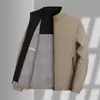 Ropa de Fujian Estilo Nuevo de Otoño Chaqueta Casual con Cuello Alto para Hombres de Mediana Edad y Mayores Estilo Delgado de Primavera y Otoño Chaqueta de Vestir para Papá