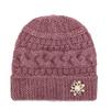 Ventas directas de fábrica gorro viejo nuevo de mohair con punto gorro de lana con acolchado de terciopelo jacquard para mediana edad gorro cálido gorro de abuela